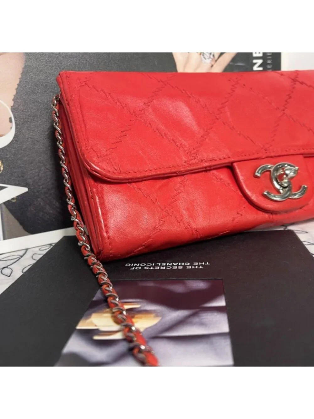 Chanel Chain Wallet Double Flap Quilted Shoulder Bag